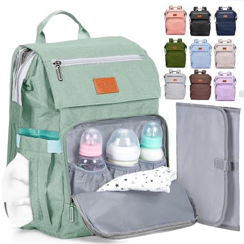 Image of PILLANI Baby Diaper Bag Backpack - Large Bag for Boys & Girls, Waterproof Diaper Backpack - Travel Diaper Bags w/Changing Pad, Baby Registry Search & Shower Gifts - Essentials Must Haves Newborn Stuff