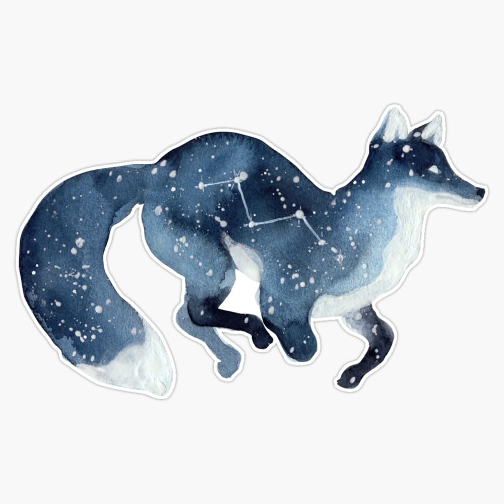 Galaxy Fox Sticker Bumper Sticker Vinyl Decal 5