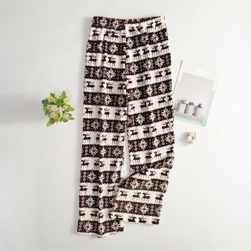 Christmas Pajama Pants for Women Flannel Fuzzy Christmas Tree Sleep Pants - image 3