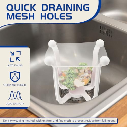 Colador para fregadero de cocina con bolsas de malla miniatura 5