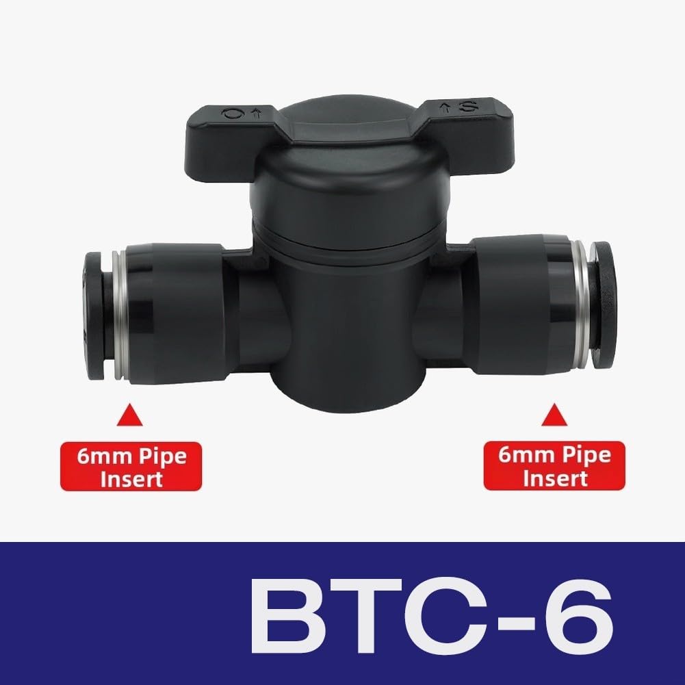Válvula de Bola Neumática BUC10 10mm para Control de Aire, Conector para rápido Push to Connect, para racor para Manguera PU PA para pe PVC, 0-1 MPa(14)