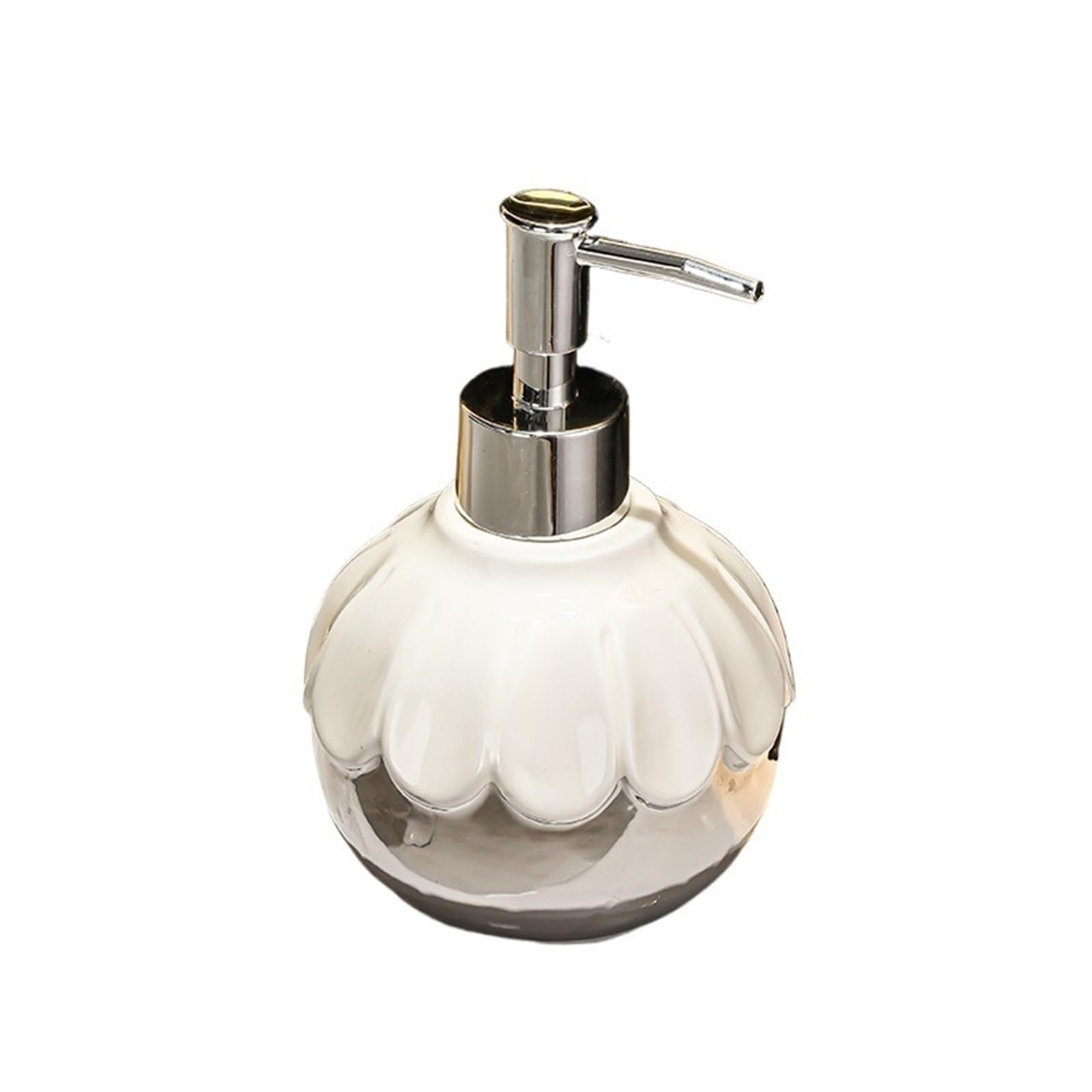 Soap Dispenser 350ML Ceramic Soap Dispenser Hotel Body Wash Shampoo Facial Cleanser Dispensing Press Lotion Bottle(White)