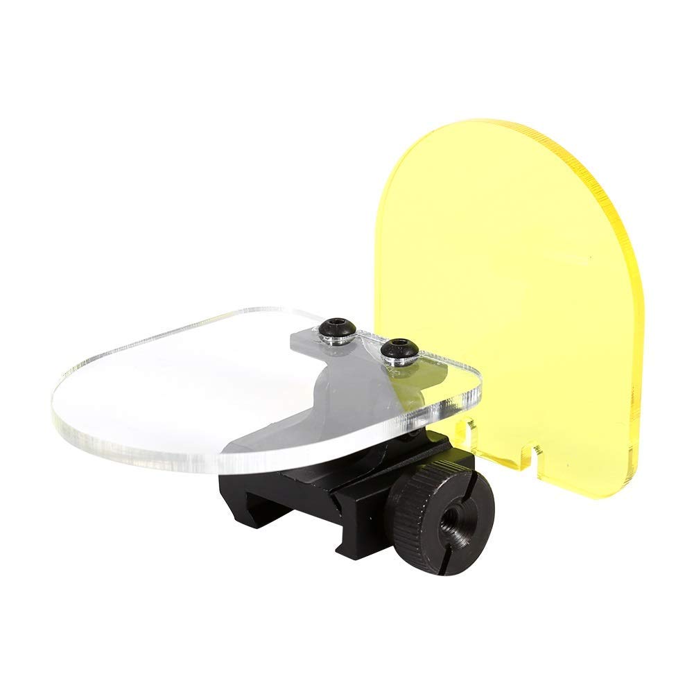 BigTron Tactical Scope Lens, Airsoft Hunting Shooting Screen Protector Scope, Foldable Reflex Lens 20mm QD Mount For Red Dot Sight Scope Cover