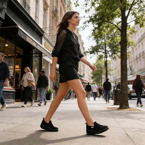 Image of Walking Shoes for Women Slip On Nurse Slip Resistant Work Sock Sneakers Food Service Platform Comfortable Weight Light