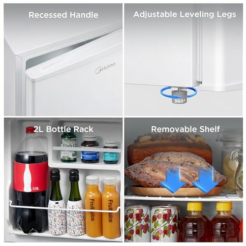 Image of Midea 1.7 Cu.ft Mini Fridge, Energy Star Certified, Low Noise for Bedroom