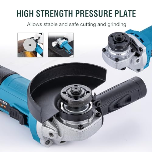 KATSU Tools Corded Angle Grinder 115mm 750W, Slim Body, Variable Speed, for Masonry Concrete Tile Metal Steel Grinding Polishing 100186 - Image 5