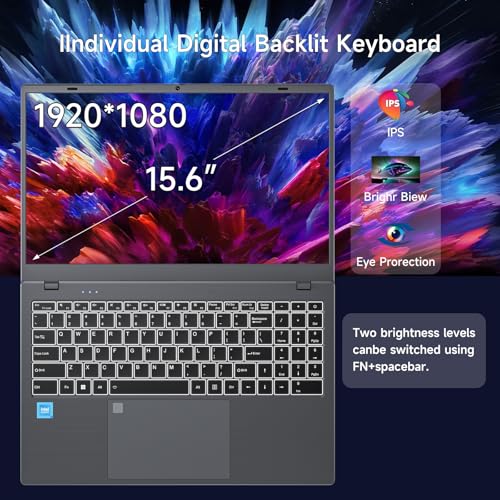 HPUMLSE Intel Laptop 15.6”HD Display(Celeron N5095)16GB RAM 512GB SSD Storage の商品画像 2