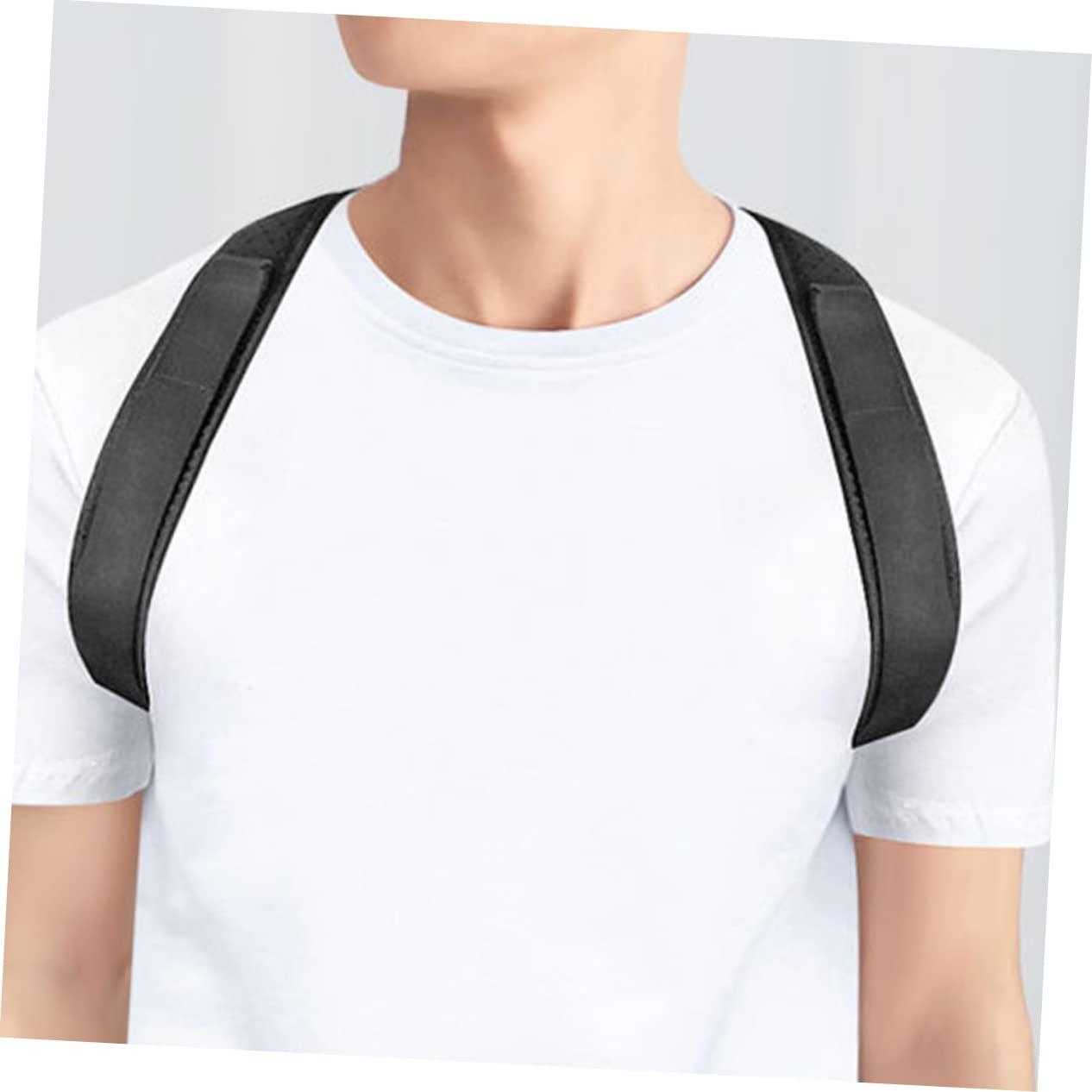 SEWOART 2 Pcs Brace Shoulder Spinal Brace Straightener Bodywellness Posture Shoulder Posture Brace Posture Upper Brace Trainer Black Velvet