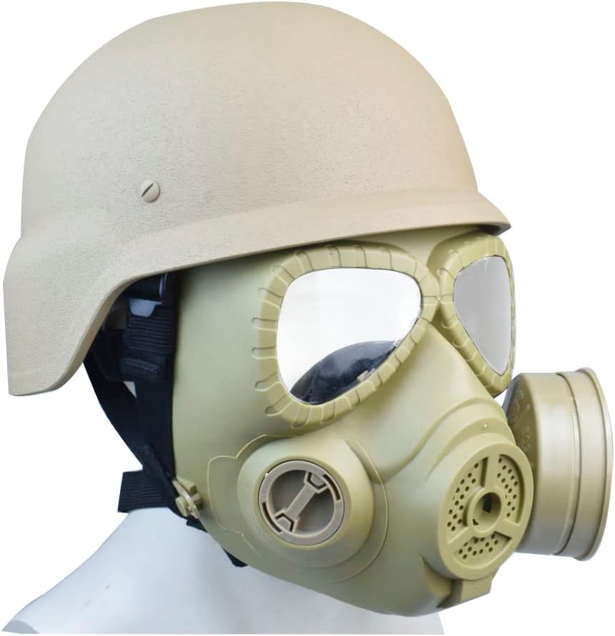 Airsoft Tactical Protective Mask M88 Helmet Full Face Eye Protection Skull CS Mask Adjustable Strap One Size fits All Airsoft BB Gun CS Game Party