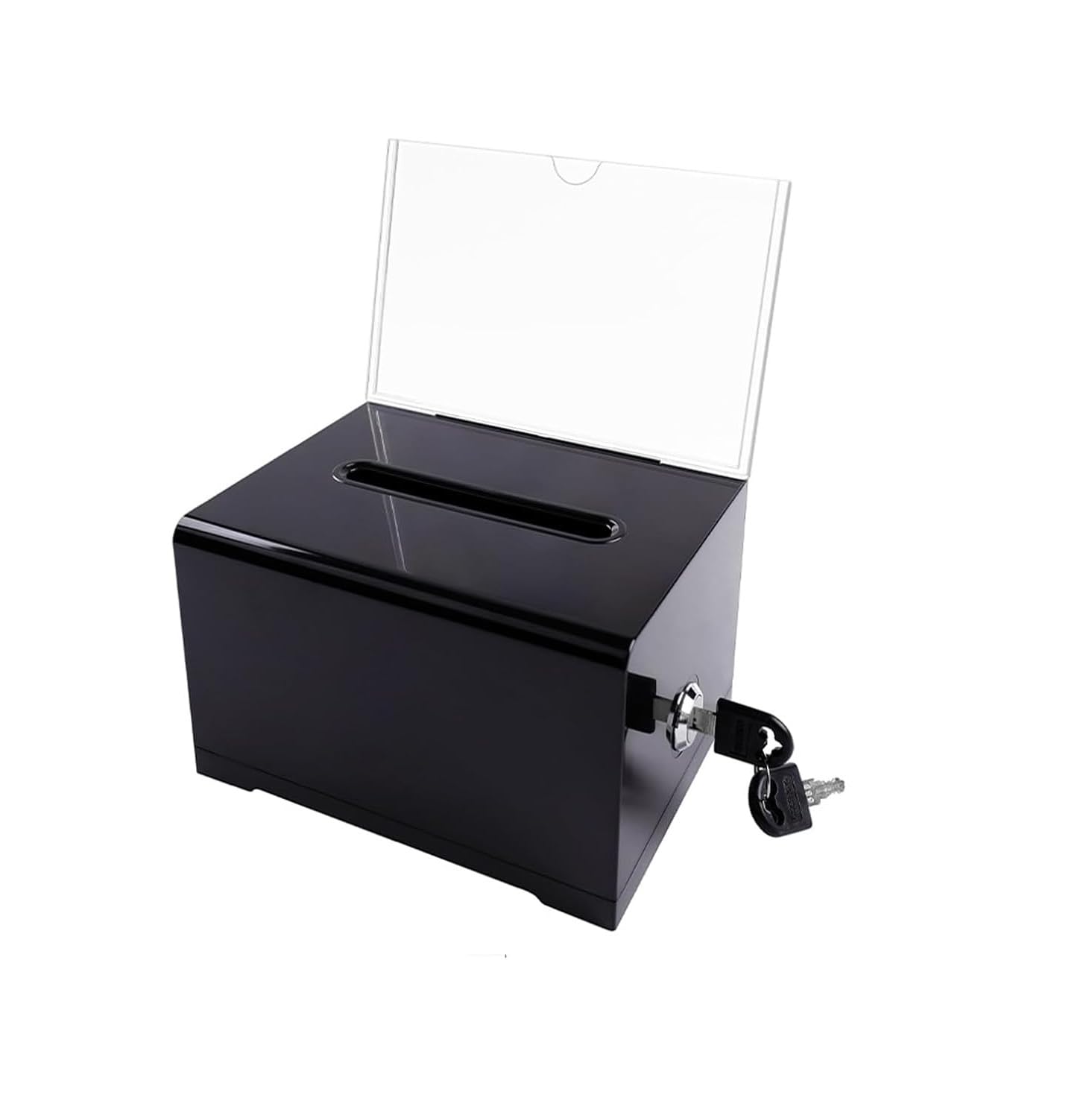 Boîte de dons en acrylique transparent, boîte de vote, conteneur de suggestions