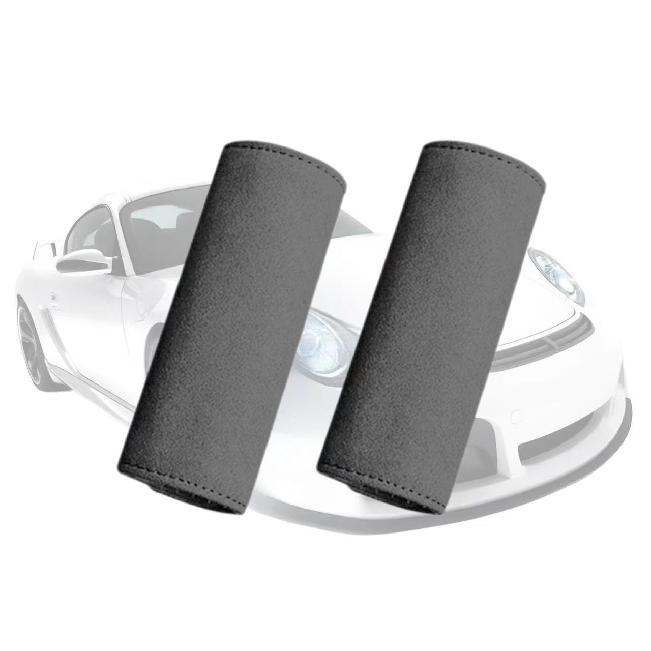 ONEMAJI 2 Pcs Door Handle Cover For MG S5 EV ES5 ES34 2024-2027, Auto Interior Car Assist Handle Cover Soft Car Grab Handle Cover,Grey
