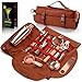 Produktbild Reise-Bartender-Kit-Tasche, 17-teiliges Barwerkzeug-Set, professionelles Cocktail-Bar-Set, tragbare gewachste Canvas-Bar-Kit-Tasche mit Schultergurt für Barkeeper, Partys, Campingausflüge