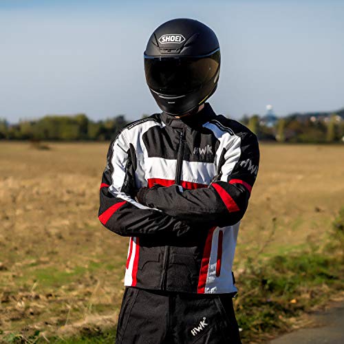 image for HWK Spyder Motorcycle Jacket for Men with Weather Resistant Cordura Te