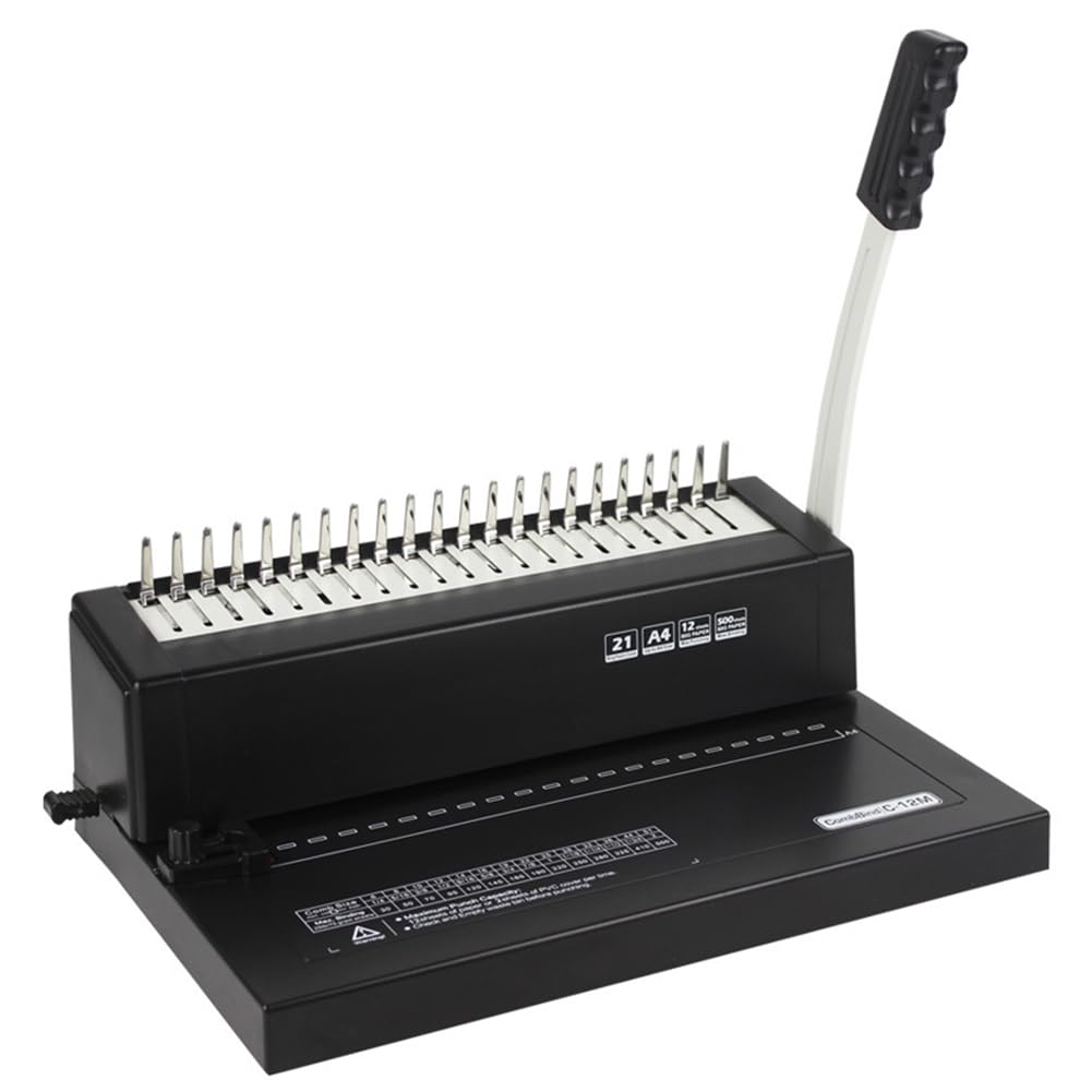 Heavy Duty 21 Hole Manual Spacing Binding Machine for Home Office - Book Punch Comb Binding Machine - Multipurpose Cinch Book Binding Machine