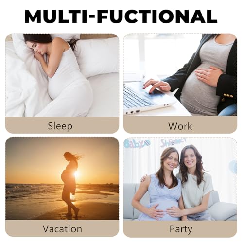 Fllyvly Umstandshose Kurz Unter Kleid Schwangerschaft Anti Chafing Shorts Überbauch, Hautfarben, Ideal Unter Kleidern und Röcken, Komfortable Schwangerschaftsunterwäsche, 1 Stück