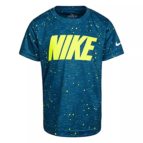 Nike Little Boys Dri-FIT Space Dyed Block Tee (Game Royal(76H888-U89) Volt, 3T, 3_Years)