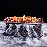 GZKDKZB Plateau à sushis en céramique avec Base en Forme de Volcan Noir Plat à sushis de C...