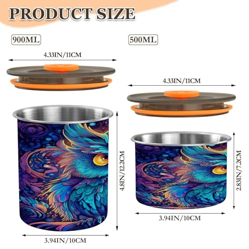 Envase hermético de acero inoxidable para café 500 ml miniatura 2