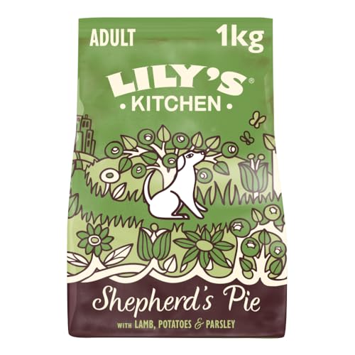 Lily's Kitchen Mit natürlichen Zutaten hergestellt Für ausgewachsene Hunde Trockenfutter Hirtenkuchen Ausgewogene Rezeptur 1kg Beutel