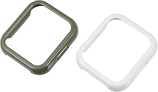 Gatuida 2 peças capa de relógio Smartwatches protetor de tela de vidro protetor de tela de pulso capa de relógio capa de relógio capa de relógio inteligente moldura protetora de tela capa verde cristal