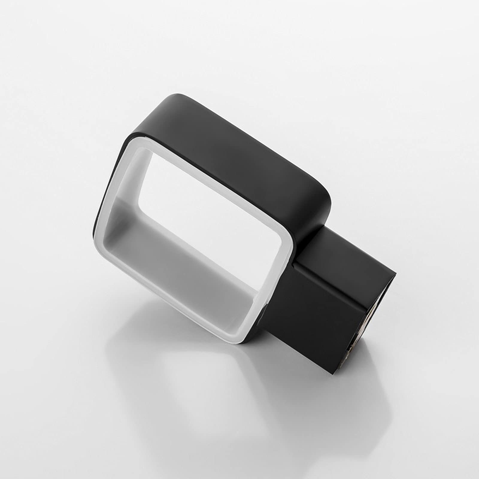 Jabonera cuadrada de acero inoxidable con plato de vidrio, montaje en pared, accesorios de baño