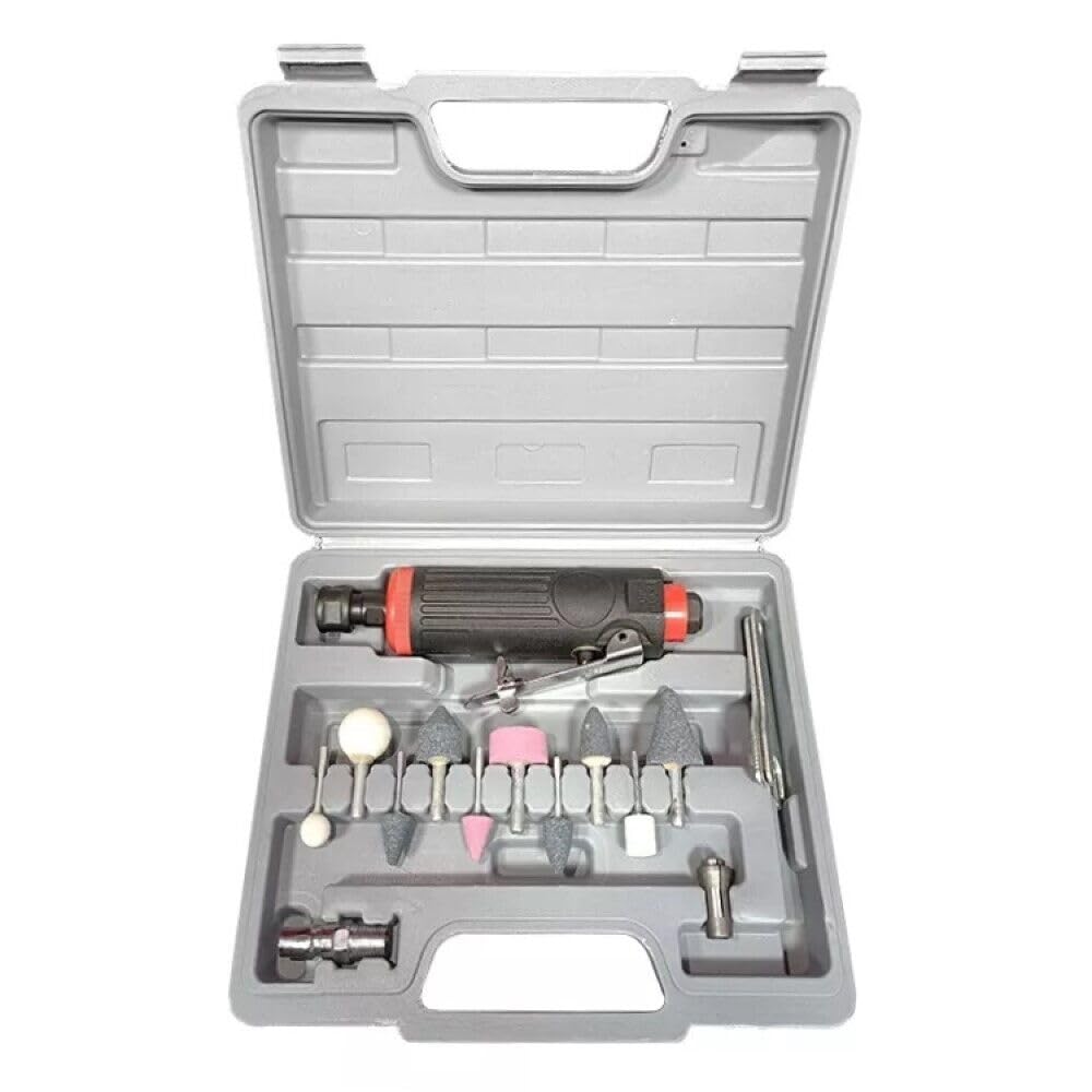 MINI TRAPANO AD ARIA COMPRESSA SMERIGLIATRICE FRESATRICE AD ARIA COMPRESSA VALIGETTA 15 PZ