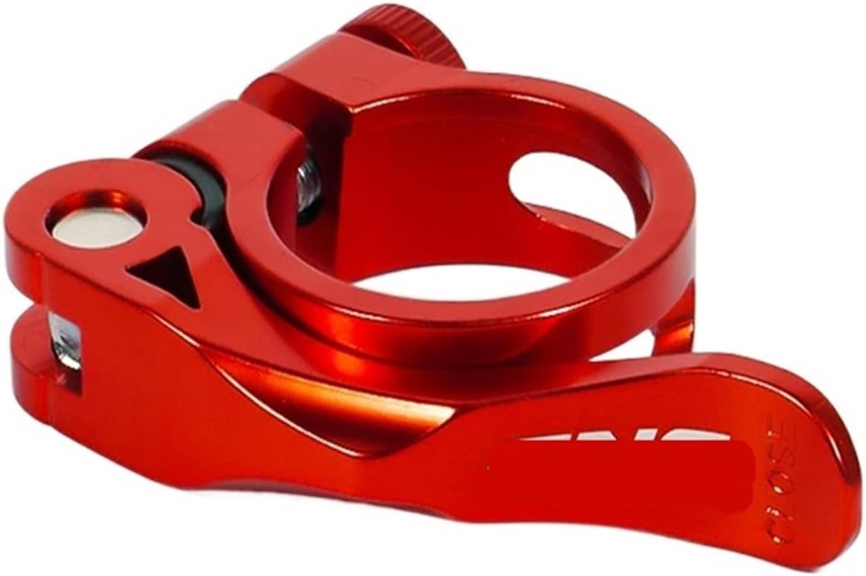 Bike Seatpost Clamp MTB/Road Bike - 31.8/34.9mm Fit For Seat Post Clip, AL Saddle Tube Fastener(34.9mm Red)