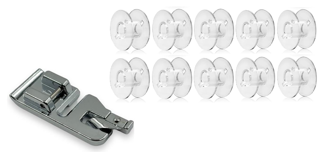 Zenith 1pc Twin Needle & 5 Groove Pressure Foot for All Domestic Automatic Sewing Machine Like Usha janome Singer, Embroidery Machines. White Steel (5 Groove + 1 Twin Needle) — Amazon image 10