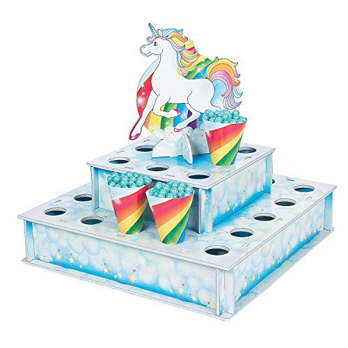 UNICORN TRAY WITH CONES - Party Supplies - 1 Piece