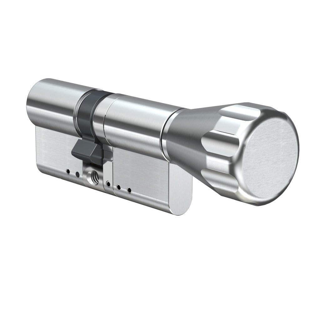 EVVA Akura 44 Knaufzylinder 55/40K inkl. 5 Schlüssel | modularer Türzylinder mit Kopierschutz Bohrschutz Ziehschutz Pickingschutz | Patentschutz bis 2037 | Sicherungskarte (Einzelschließung)