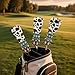 ELEQIN Hybrid Fairway 3/5 Woods Driver Headcovers Southwest Aztec Cow Print Leather Golf Club Head Covers for Outdoors Sports Golf Accessories Gift for Women Golfers Waterproof Surface Soft Lining