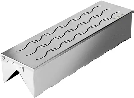 Skyflame Wood Chip Smoker Box, Stainless Steel Double...