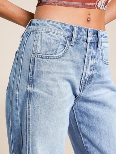 EIMMOL Straight Leg Jeans for Women Fall Fashion Cropped Mid-Rise Boyfriend Micro Stretchy Denim Ankle Pants4