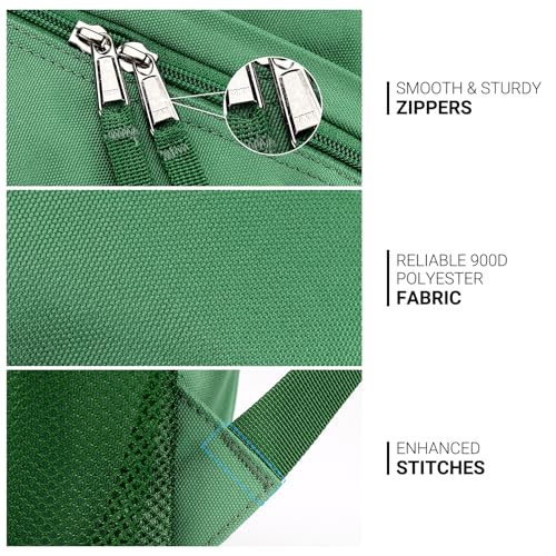ZORFIN 26L Backpack for School, College, and Travel: Water Resistant Bookbag with 8 Compartments - Lemon Green