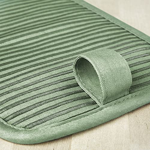 KitchenAid Beacon Two-Tone Non-Slip Pot Holder Set, Pistachio/Graphite Green, 7"x10", 2 Piece - image 3