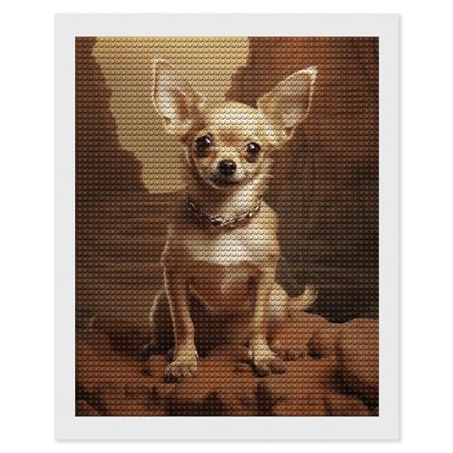 Kit broderie diamant Chihuahua anti stress décoration maison