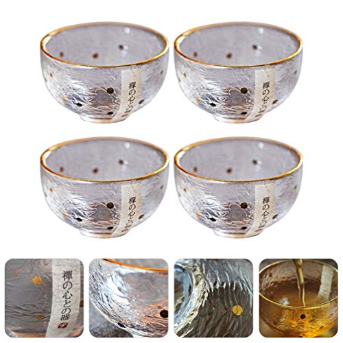 YARNOW 4 copos de saquê japoneses de vidro para shots de vidro para copos de chá, copos de vinho, ca