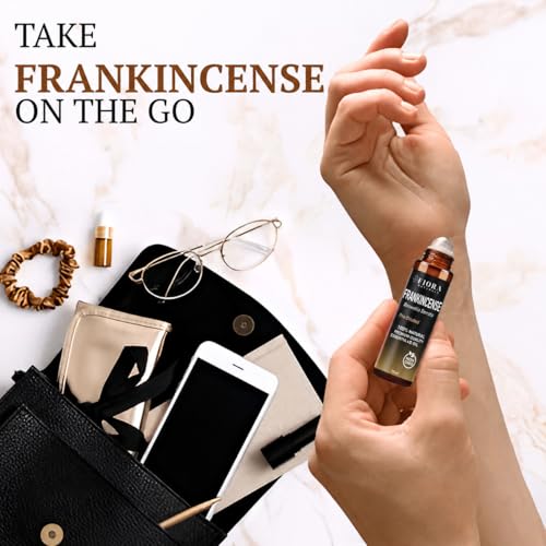 Image of Frankincense Roll On - Pre-Diluted Frankincense Oil Essential Oil for Joints, Muscles & Skin Care, Aromatherapy Roller, Frankincense Roller Ball, Fast Absorbing Formula by Fiora Naturals