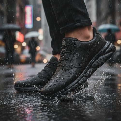 Image of LARNMERN Steel Toe Skate Shoes Men Safety Work Sneakers Wide Toe Box Barefoot Zero Drop Non Slip Shoe