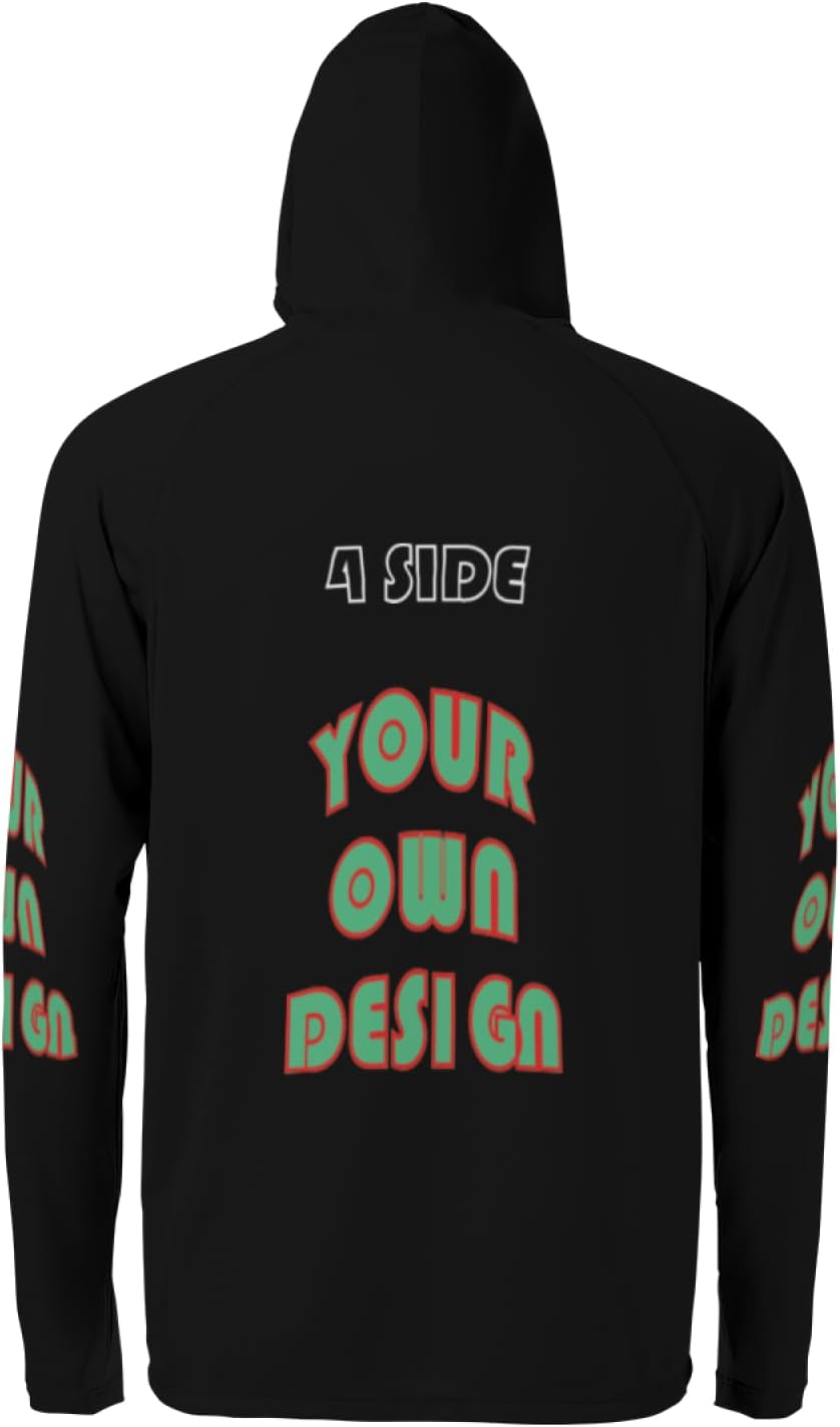 Custom Sun Protection Hoodies Shirt for Men Women, Personalized Hoodie with Logo Text Picture, UPF 50+ UV Hoodie - Image 4