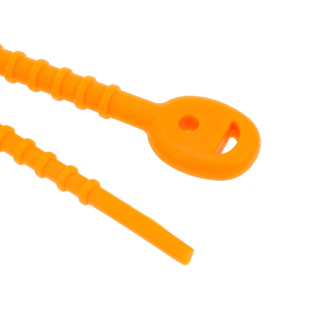 20 Stück Silikon-Kabelbinder, Wiederverwendbar, Doppelverschluss, Orange – Praktisch Für Küche, Werkstatt & Reise