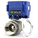 U.S. Solid Motorized Ball Valve- Stainless Steel Ball Valve with Full Port, 9-24V DC and 2 Wire Reverse Polarity (1 inch)