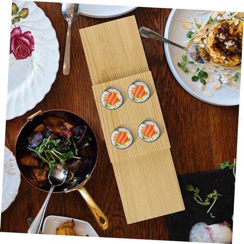 Plato de madera para servir sushi miniatura 5