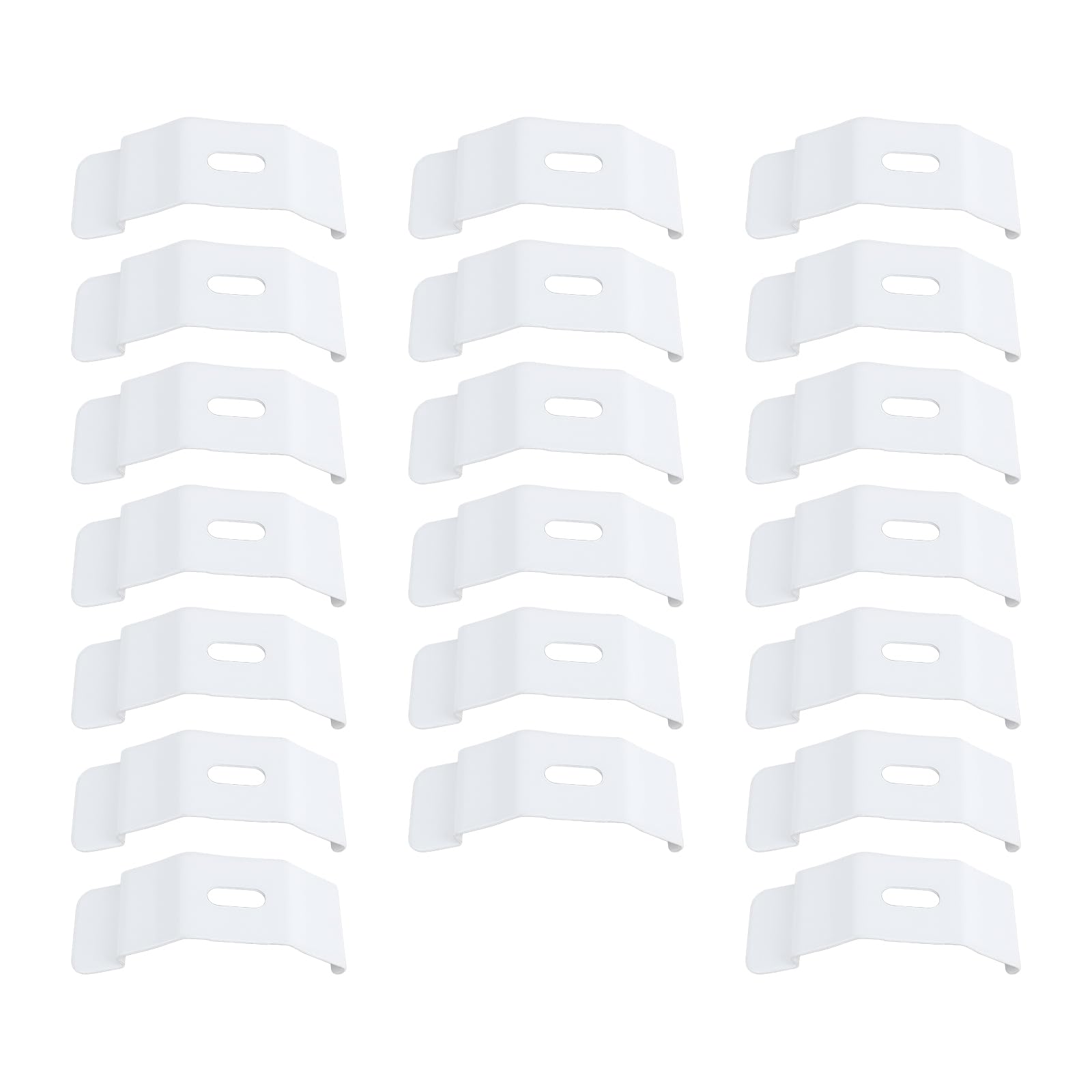 MechPort 20pcs Vertical Blind Top Fix Bracket Clips Compatible with 28 29 30 mm Slimline Headrails, White