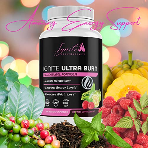 Ignite Ultra Burn Keto Ultra Burn Supplement, Advanced Ketogenic Formula With Rasberry Ketones, Garcinia Cambogia, Green Tea Aids In Appetite Suprression And Boosts Metabolism #TOP1