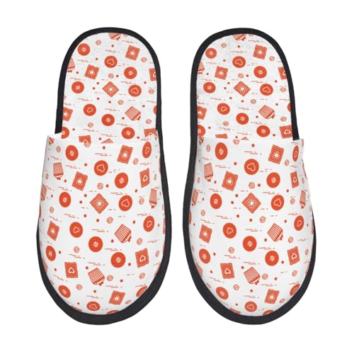 Pastry Print Women'S Fuzzy Slip On Indoor Outdoor Winter House Slippers