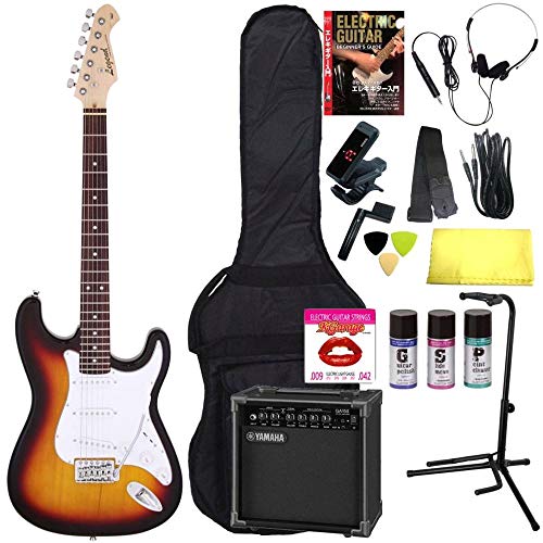 【完璧16点セット/YAMAHA 15Wアンプ】Legend/レジェンド LST-Z 3TS(3 Tone Sunburst) ストラトキャスター エレキギター 初心者セット 入門セット