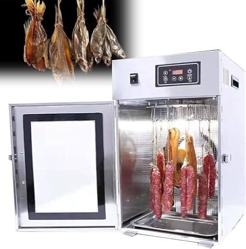 Secador de alimentos comercial, secador de carne rotatorio,secador industrial de acero inoxidable con rotación de 360°,secador rotatorio para salchichas, tocino, pollo, pato, pescado y res | Ya disponible en tu tienda friki favorita! En mundofriki.es!