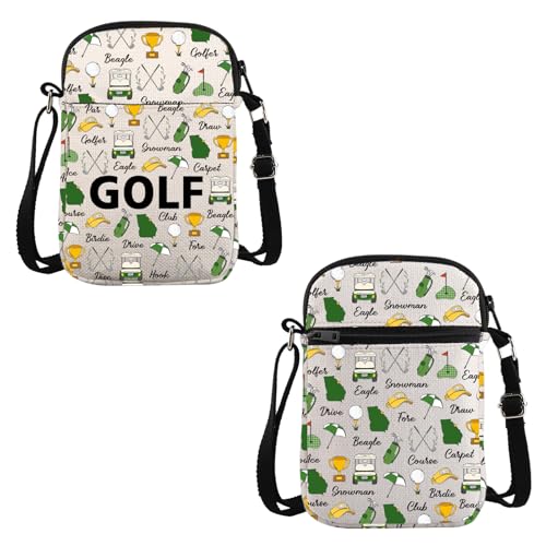 VAMSII Golf Lover Gift Golf Words Crossbody Bag Golf Appreciation Travel Bag Golf Souvenir Gift