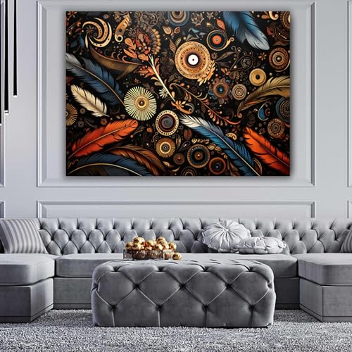 Arte de pared bohemio GFDJKHT lienzo abstracto para renovar paredes de dormitorios 4